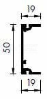 AXIONIS Profil C 50mm RAL9003 L=3000mm 5szt/op 60op/pal