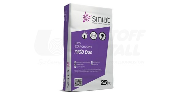 Gips szpachlowy NIDA DUO 25kg 42worki/pal